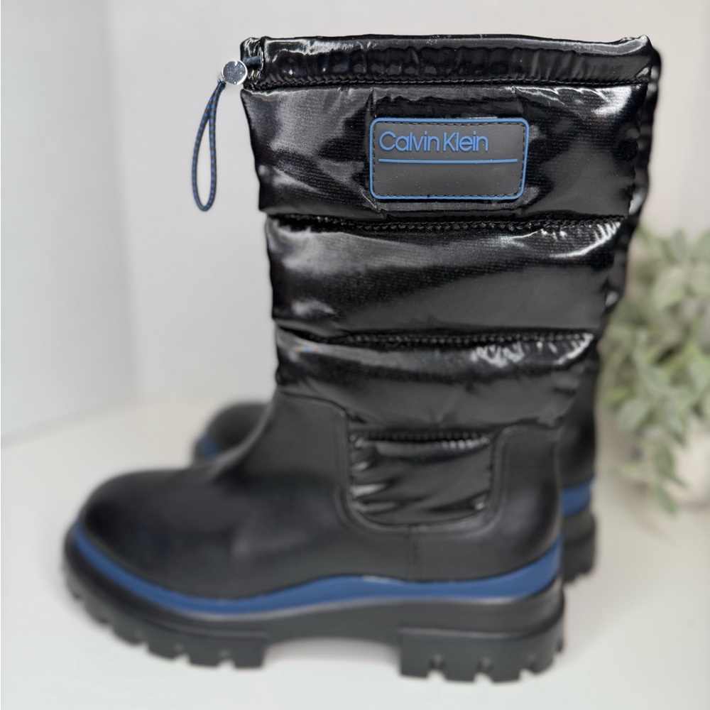 Calvin Klein Laeton Black Puffer Rain/Snow Boot Womens Size 8 Outdoor Minimalist - Picture 9 of 16